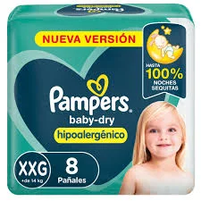 PAMPERS BABYDRY XXG X 8