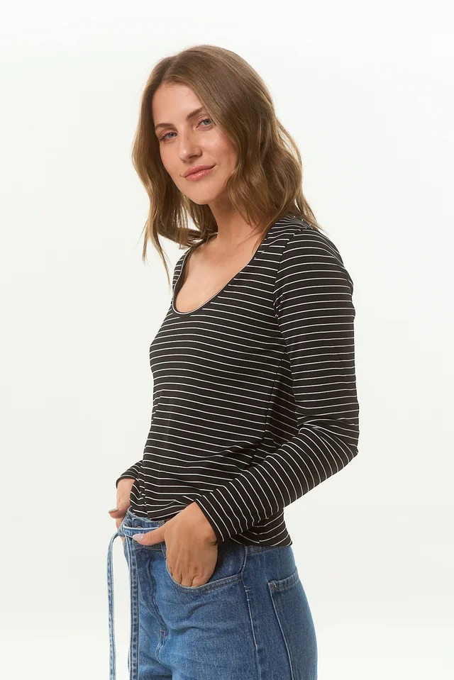 REMERA ML BROCK STRIPE