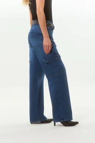 JEANS CARGO VERONA BLUE - Vista 3