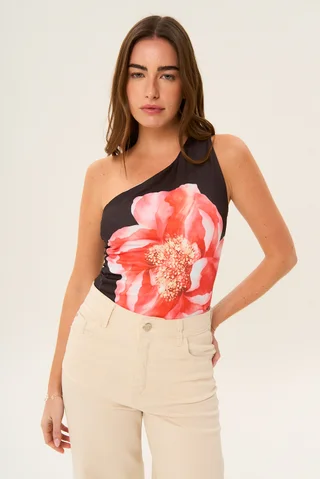 Top Champagne Print - Vista 1