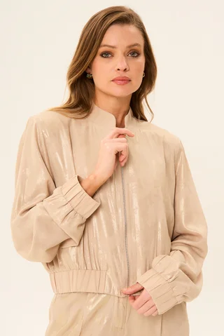 Campera Bomber Caramel - Vista 2
