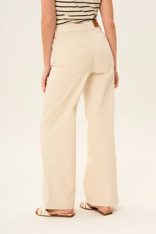Jeans Wide Leg Cropp Fuzzy