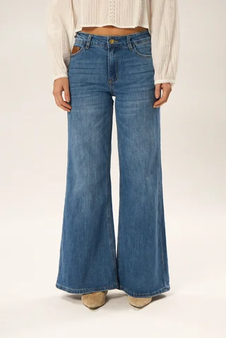 Jeans Wide Leg Aloe - Vista 1