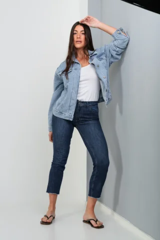 0010574 - JEANS CIGARETTE CROP DARC BLUE - Vista 6