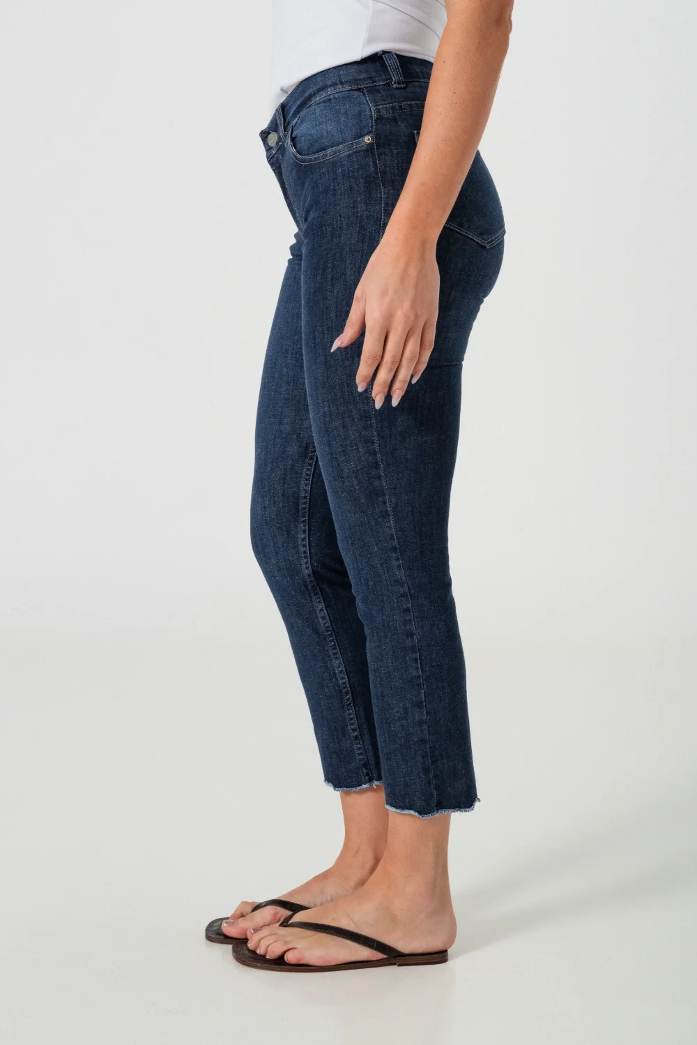 0010574 - JEANS CIGARETTE CROP DARC BLUE