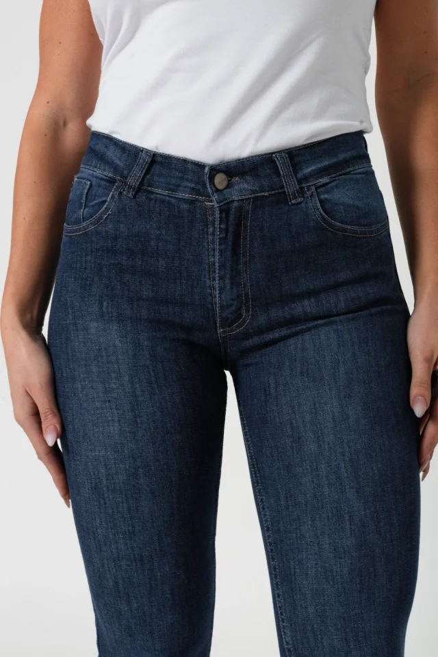 0010574 - JEANS CIGARETTE CROP DARC BLUE