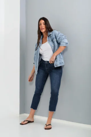 0010574 - JEANS CIGARETTE CROP DARC BLUE - Vista 5