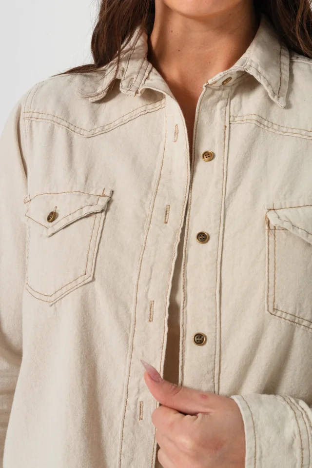 0013027 - CAMISA DALLAS ECRU