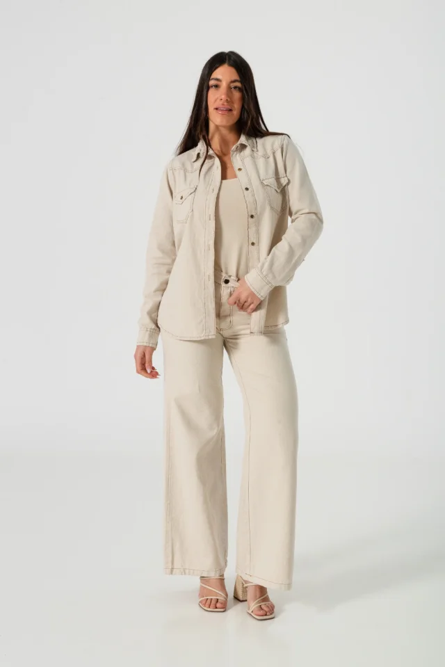 0013027 - CAMISA DALLAS ECRU