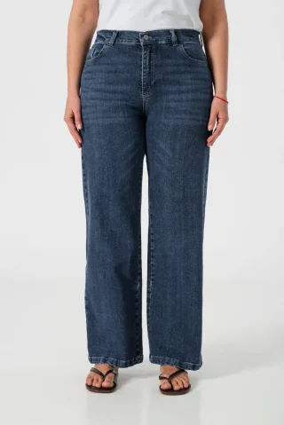 0010580 - WIDE LEG COMFORT WORN BLUE - Vista 5