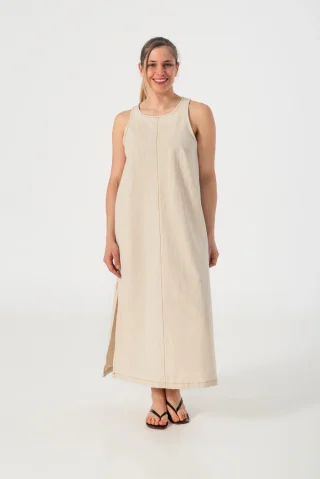 007068A - VESTIDO CHIPRE ECRU PLUS - Vista 2