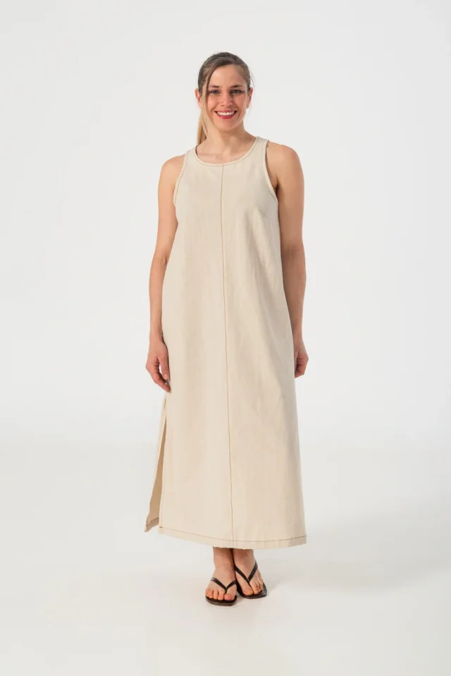 007068A - VESTIDO CHIPRE ECRU PLUS