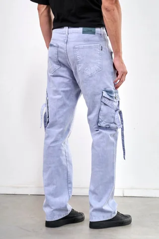 JEAN CARGO CON TIRAS - Vista 4