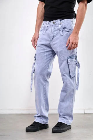 JEAN CARGO CON TIRAS - Vista 3
