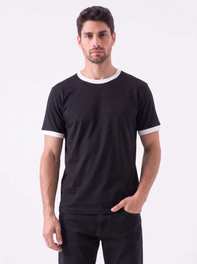 REMERA REGULAR COMBINADA