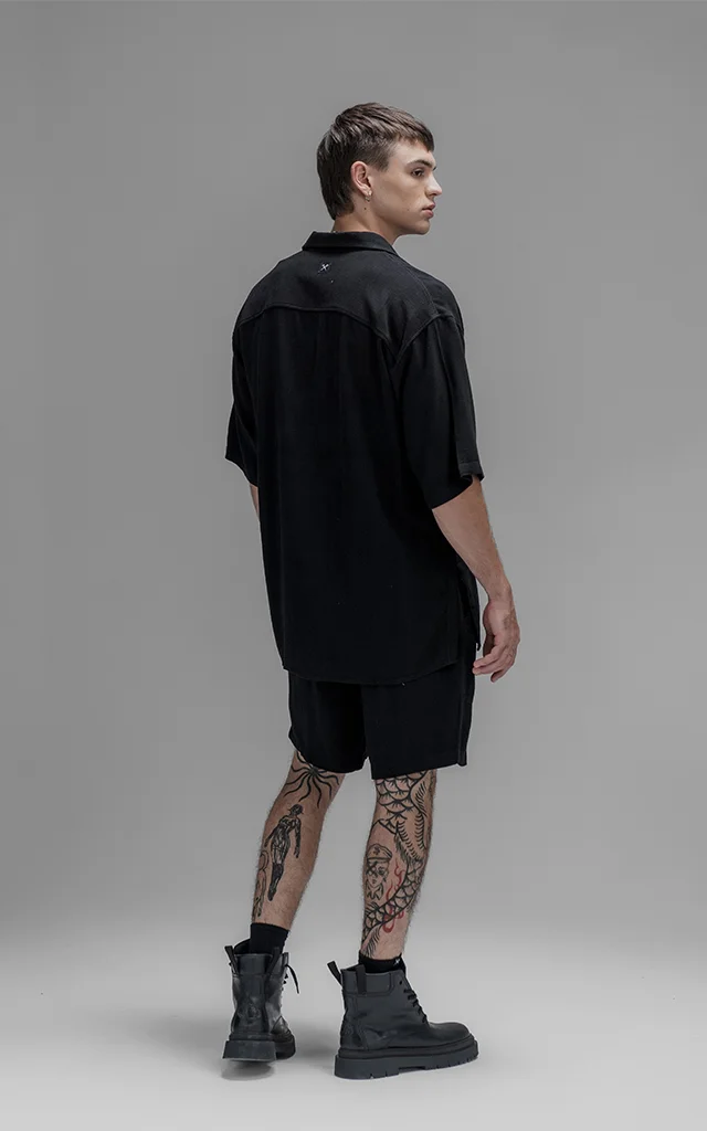 Camisa Lino Nice [ Negro ]