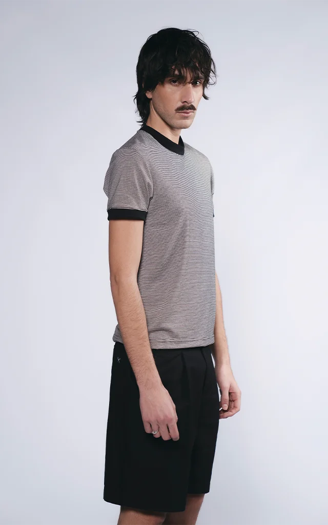 Remera Daily Tee [ Rayado Negro ]