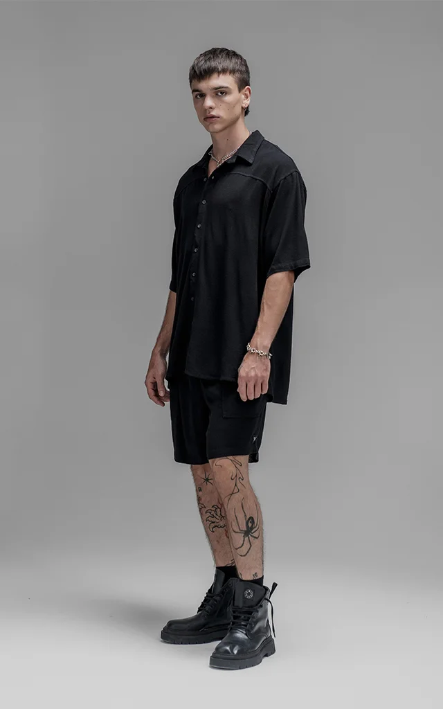 Camisa Lino Nice [ Negro ]