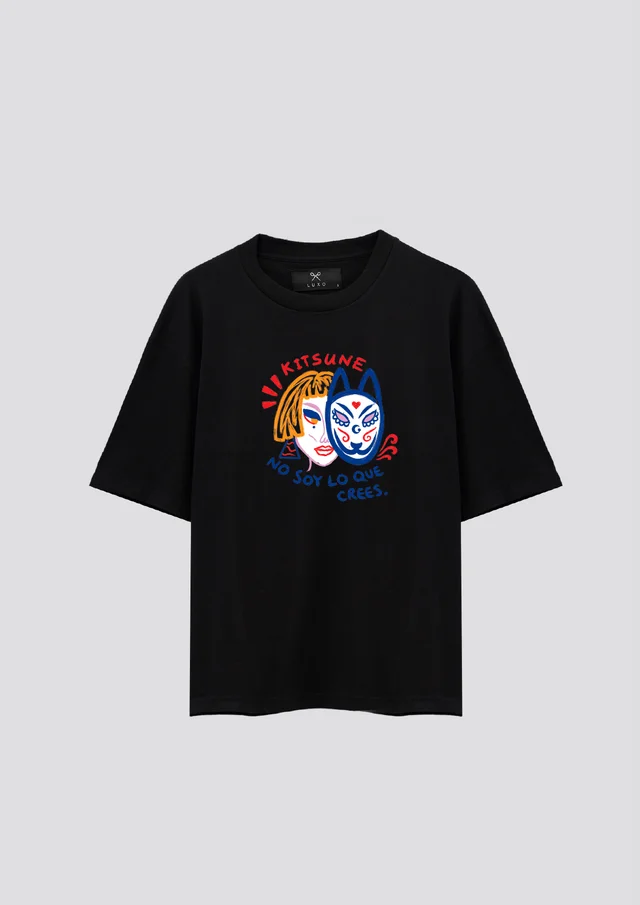 Remera Kitsune [ Negro ]