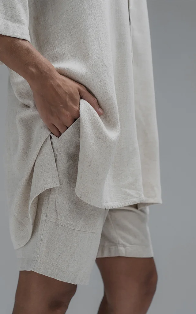 Camisa Lino Nice [ Off White ]
