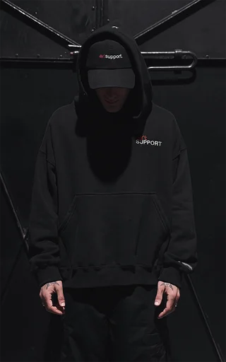 Hoodie Art Support [ Negro ] - Vista 1