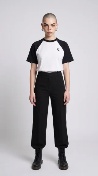 Remera League [ Blanco - Negro ] - Vista 2