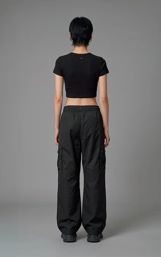 Remera Baby Tee Crop [ Negro ] - Vista 2