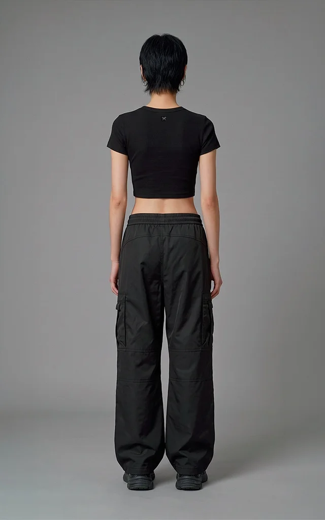 Remera Baby Tee Crop [ Negro ]