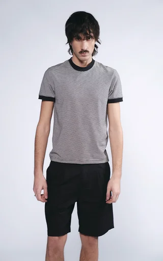 Remera Daily Tee [ Rayado Negro ] - Vista 1