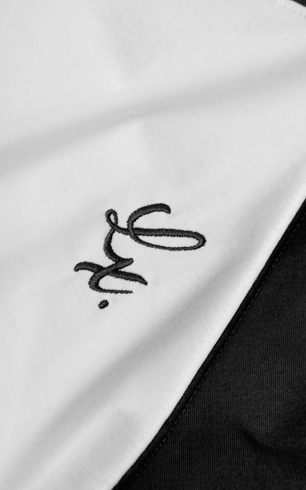 Remera League [ Blanco - Negro ]