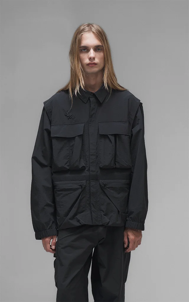 Campera Grid [ Negro ]