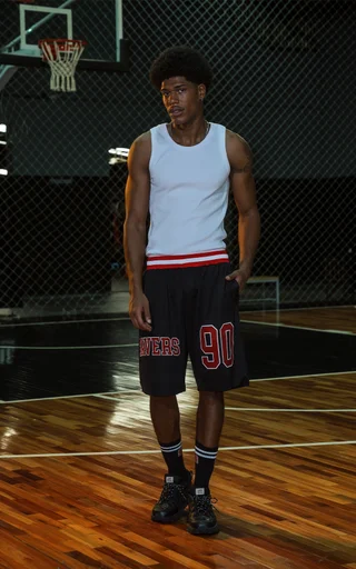 Bermuda Ravers Nba [ Negro / Rojo ] - Vista 3