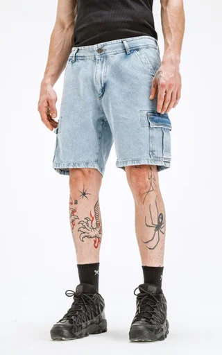 Bermuda Cargo Denim [ Celeste ] - Vista 1