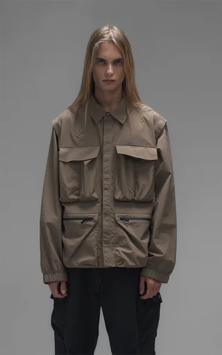 Campera Grid [ Chocolate ] - Vista 3