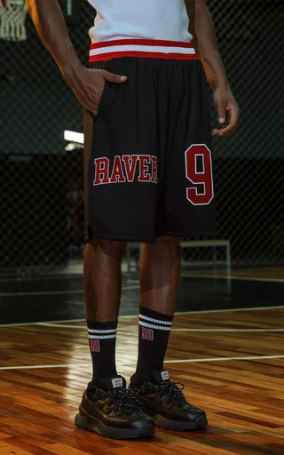Bermuda Ravers Nba [ Negro / Rojo ] - Vista 2