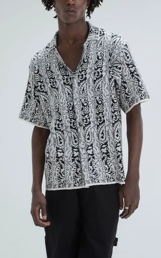 Camisa Tejida Hijari [ Beige Negro ] - Vista 2