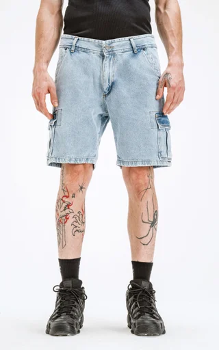 Bermuda Cargo Denim [ Celeste ] - Vista 3