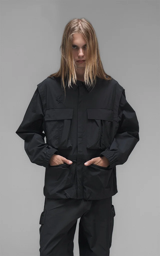 Campera Grid [ Negro ]