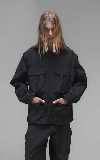 Campera Grid [ Negro ] - Vista 3