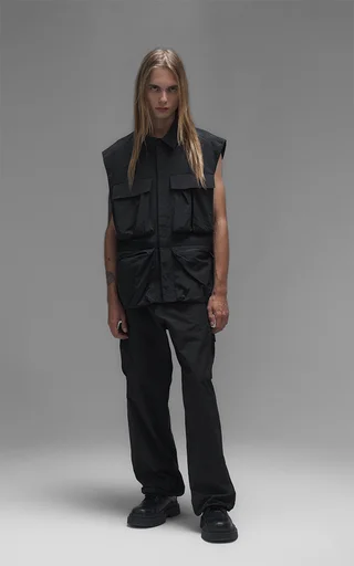 Campera Grid [ Negro ] - Vista 4