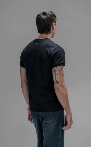 Remera Slim Fit [ Negro ] - Vista 4