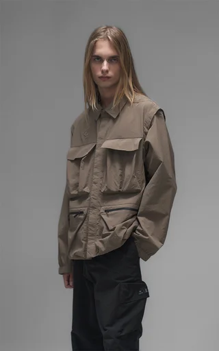 Campera Grid [ Chocolate ] - Vista 4