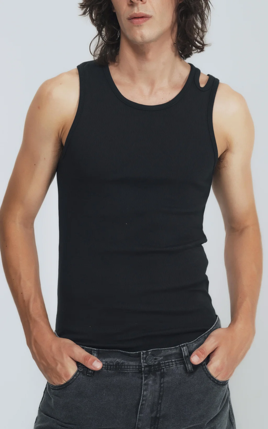 Musculosa Hole [ Negro ]