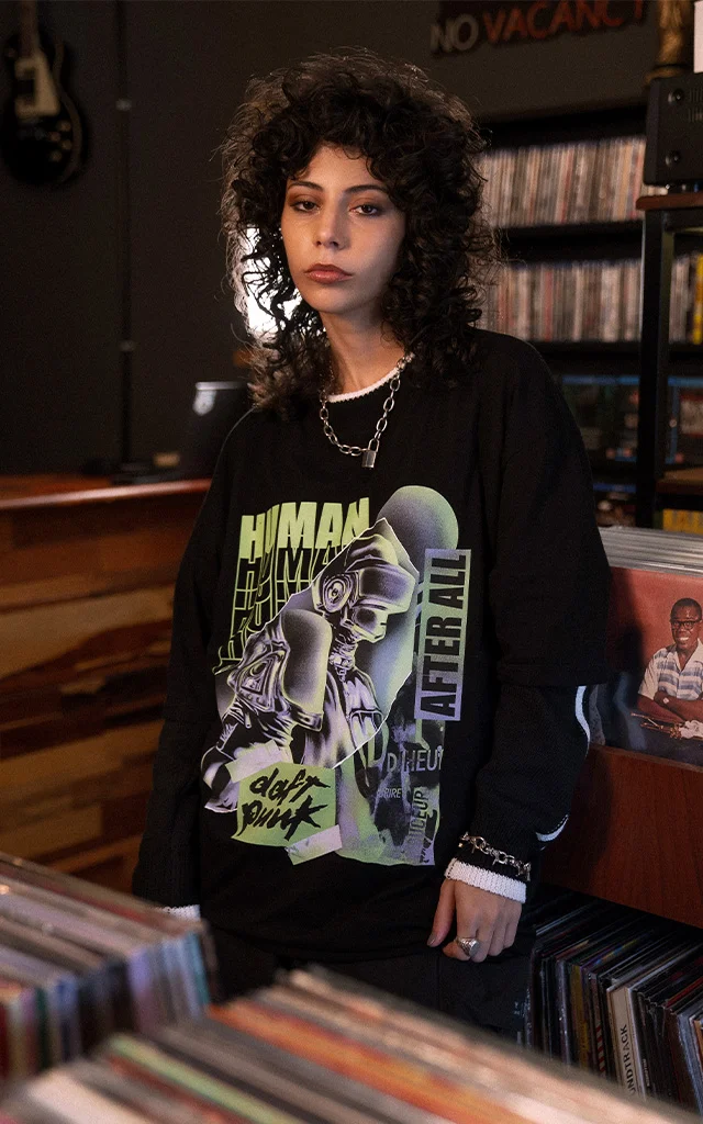 Remera Daft Punk [ Negro ]
