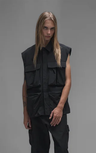Campera Grid [ Negro ] - Vista 1