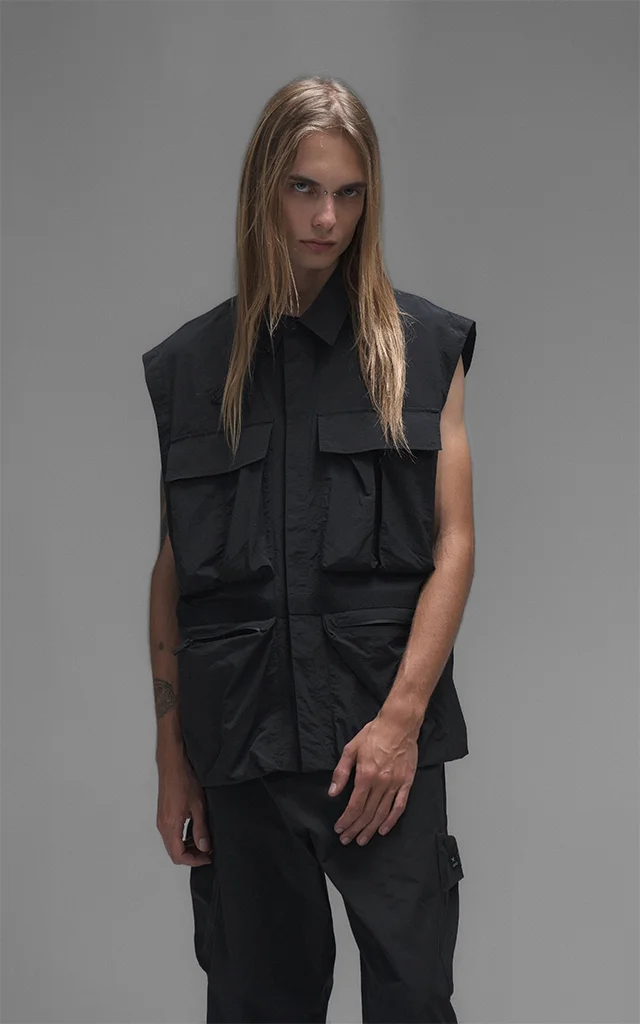 Campera Grid [ Negro ]