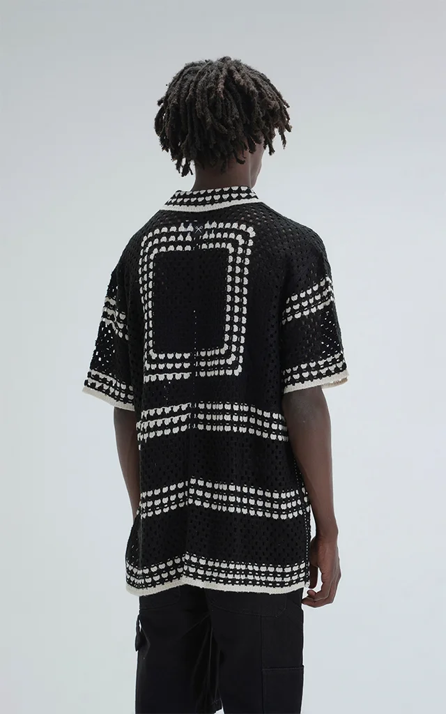 Camisa Tejida Halo [ Negro ]