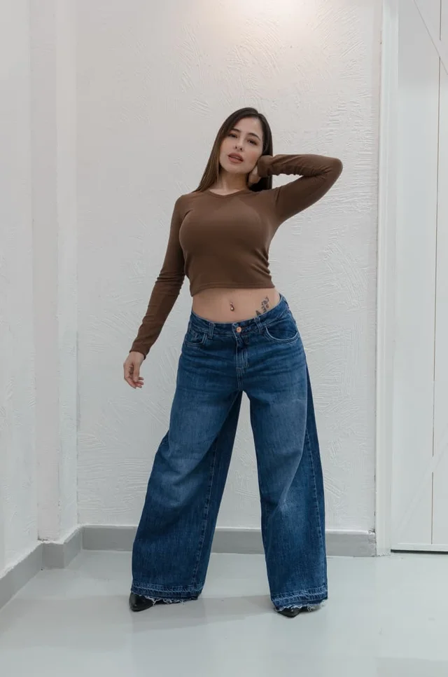 0720 - SUPER BAGGY JADE AZUL DESFLECADO