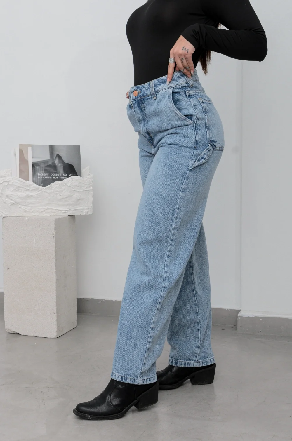 0301 - BAGGY CELESTE TIRA - 1