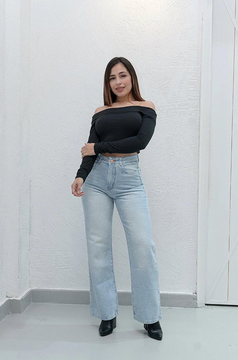 0102 - WIDE LEG CLARA BRILLO - 0